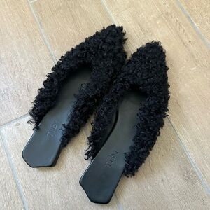 Tibi Nori Long Faux Fur Slide
